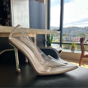 Nasty Gal Clear Stiletto Heels